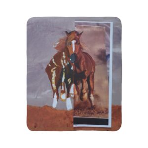 Horse - Fleece Sherpa Blanket